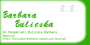 barbara bulicska business card